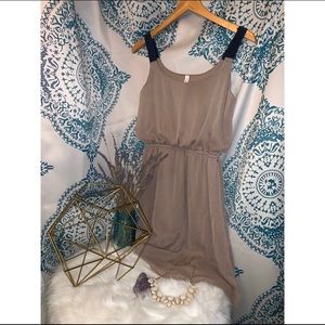 🔆 3 for $40 Xilaration Tan Tank Dress Navy Straps